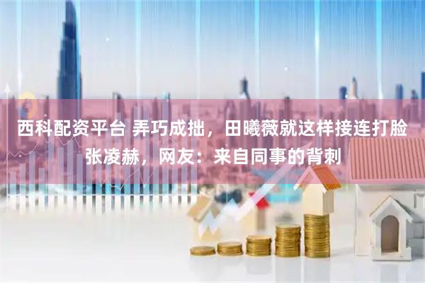 西科配资平台 弄巧成拙，田曦薇就这样接连打脸张凌赫，网友：来自同事的背刺